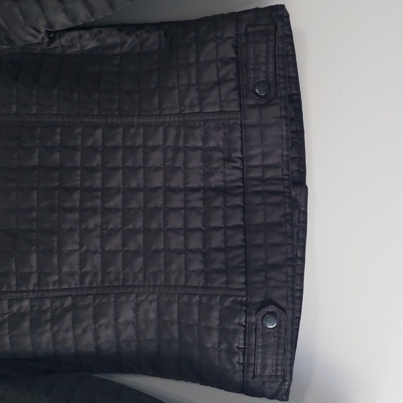 Gap Quilted Jacket Women Medium Black Pockets Motorcycle Bikercore Y2K Retro - Picture 9 of 15